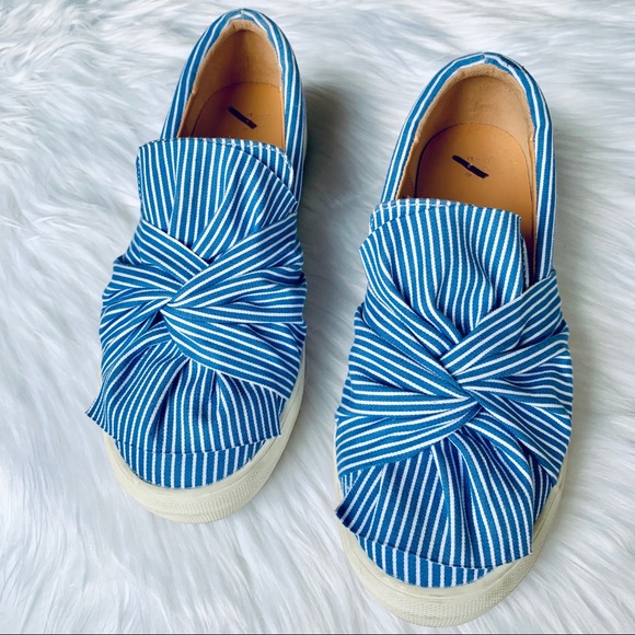 a new day Shoes - a new day | Blue & White Stripped Shoes